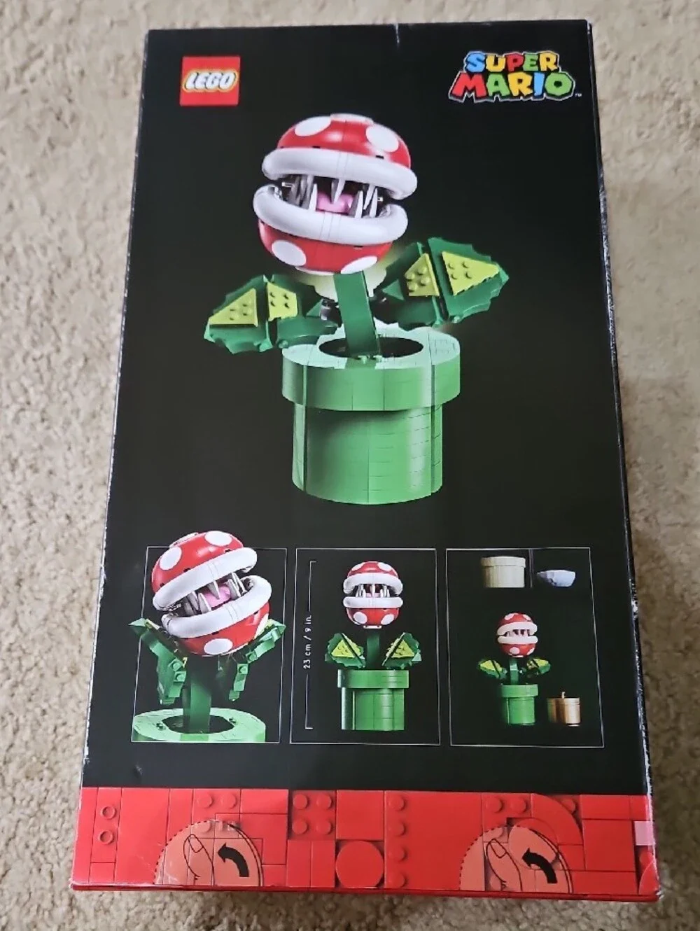 Nintendo Super Mario Piranha Plant Buildable Toy - New In Sealed Box
